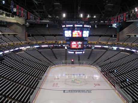 Empty Xcel Energy Center